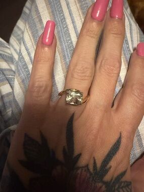 Natural Cushion Cut Diamond Solitaire with Matching Band